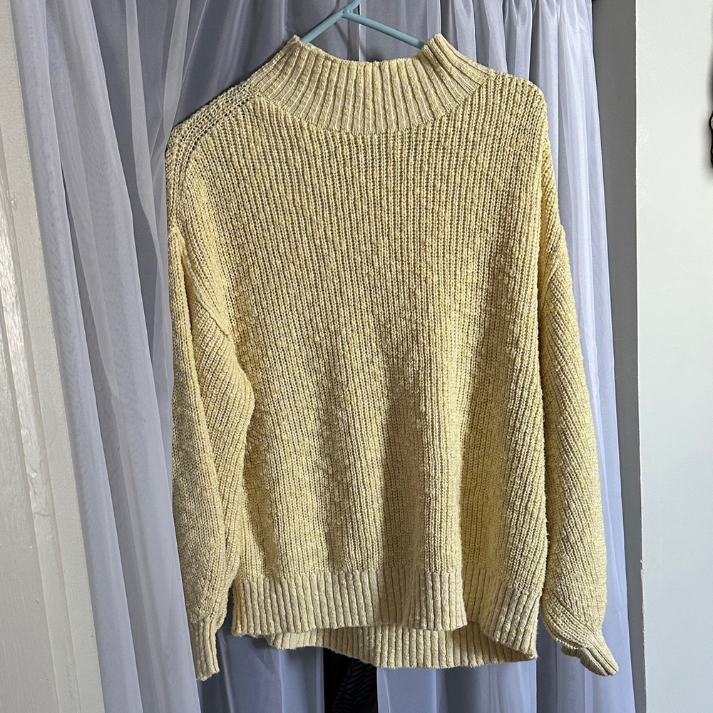 Aerie Cream Turtleneck Sweater